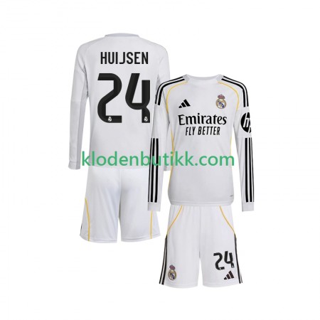 Real Madrid Huijsen 24 Barn Hjemme Fotballdrakt 2025/26 Langermet